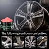 NEW Car Wheel Rim Scratch Refurbishment Paste, Tire Rim Scratch Paint Repair Paste - Black And White Silver Aluminum Alloy Rimv