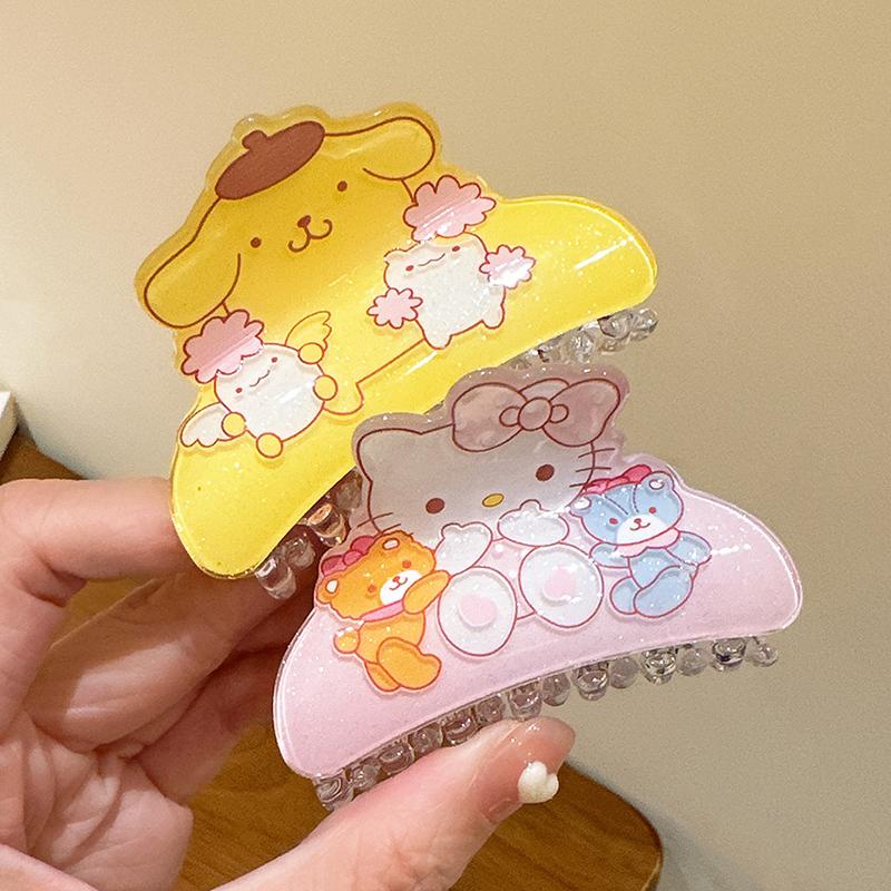 Sanrio Akrylové sponky do vlasů Hello Kitty Cinnamoroll Kuromi Sponka do vlasů Žraločí sponka Doplňky do vlasů Dárky k narozeninám pro dívky