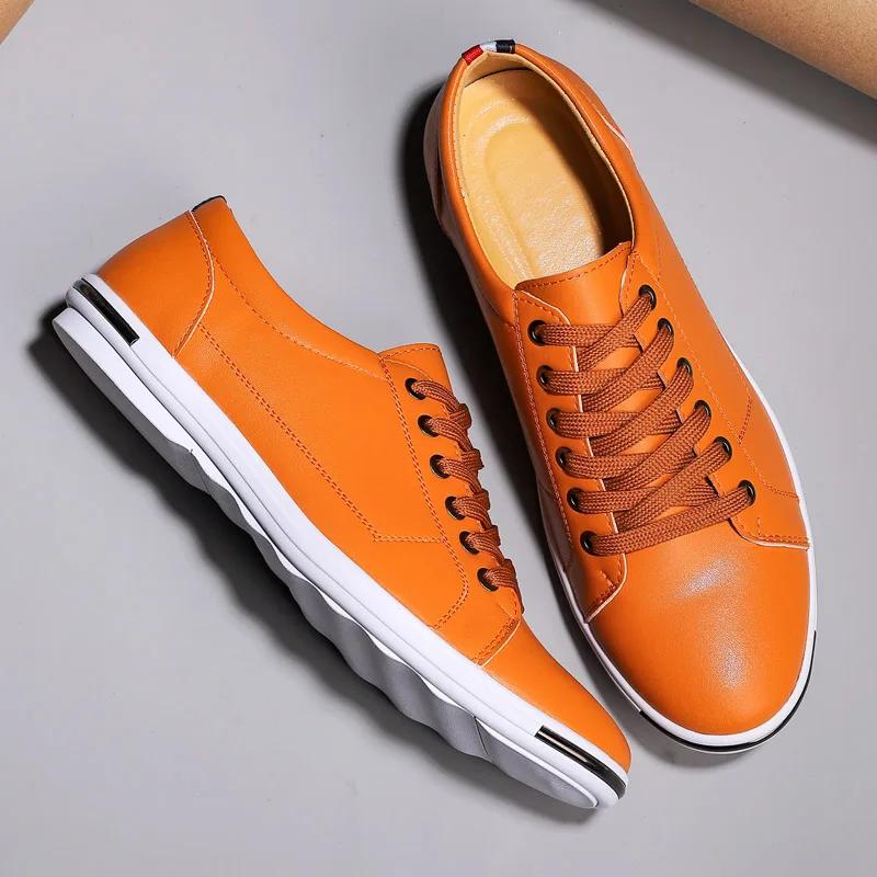 Casual Shoes 2025  Men's Plus Size Casual Shoes Fashionable Breathable Leather Shoes Lace Up Men's Shoes