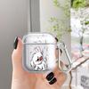 Case For Airpods Pro 2 4 1 Pro2 3 Pro3 Clear Earphone Cases Cover Cartoon Lines Messy Puppy