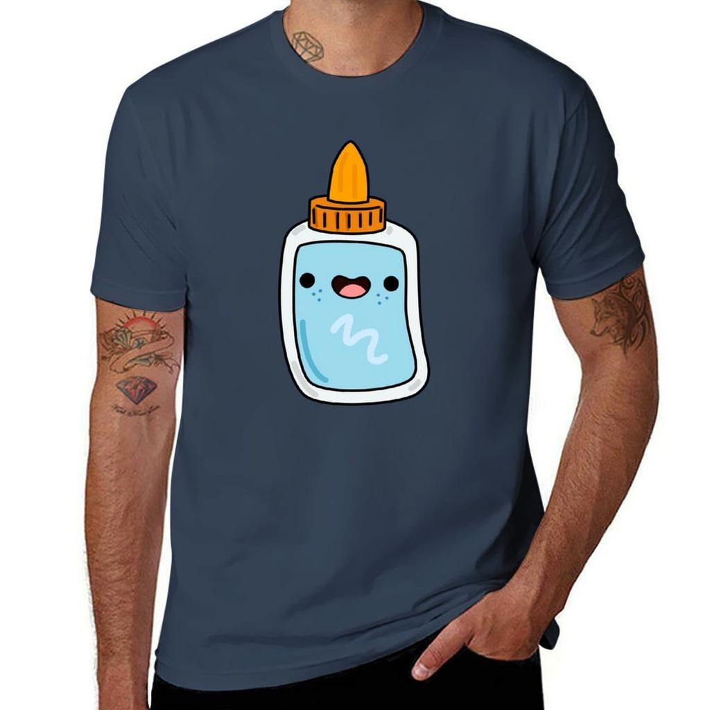 Kawaii Glue Bottle TShirt t shirts designer cotton t shirts man 100 TShirt
