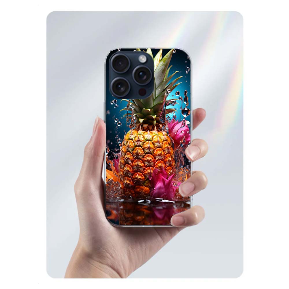 Harvest Pineapple Clear Phone Case For Iphone 17 Air 16 Pro Max 15 Pro 14 Plus 17E 16E 11 13 12 Mini Cover Cases Fundas Cell TPU