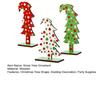 3Pcs/Set Wooden Mini Christmas Tree Ornament Rustic Xmas Tree Table Sign Home Office Holiday Party Desktop Decoration Ornament