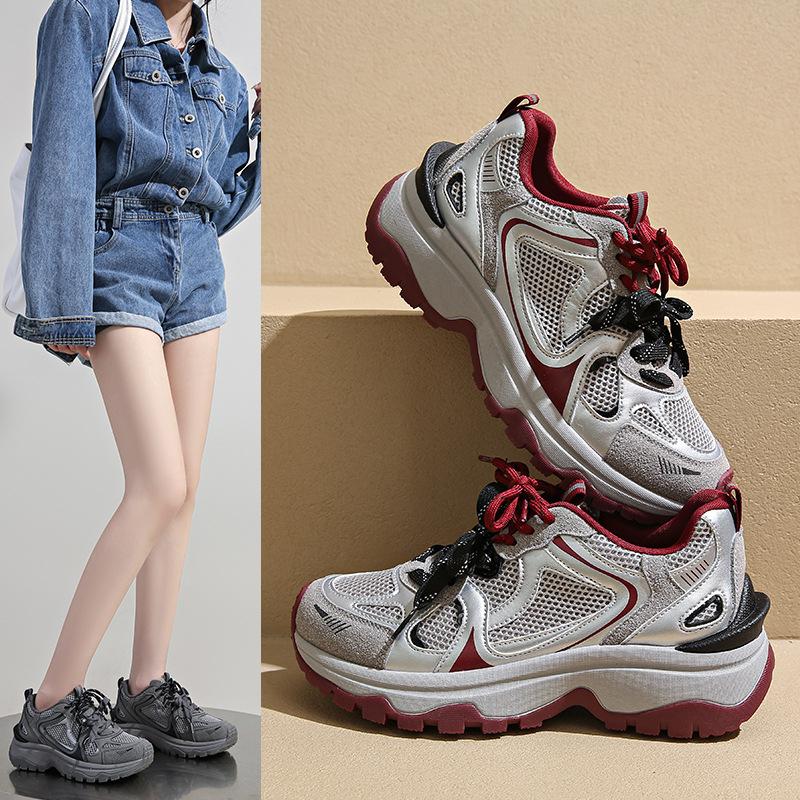 2025 autumn new Korean version breathable dad shoes women's ins student casual shoes platform running women's shoes BN6803