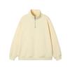 330g Hua Cotton Autumn & Winter Women's Casual Half-Zip Sweatshirt with Semi-High Neck