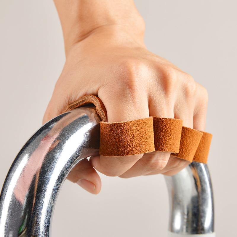 Skórzane podnoszenie ciężarów rękawice treningowe ochrona dłoni kobiety mężczyźni Fitness sport gimnastyka uchwyty podciąganie podnoszenie ciężarów trening