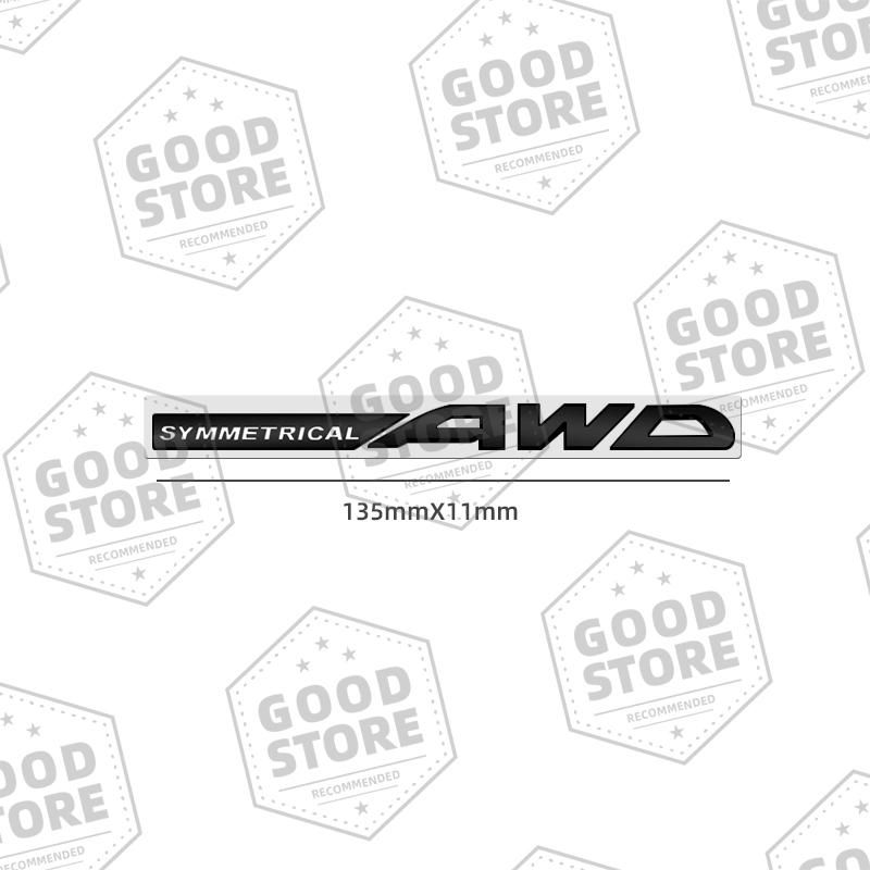 Metal Car Body SYMMETRICAL AWD Badge 3D Emblem Rear Trunk Sticker For Subaru Outback WRX BRZ Forester Impreza XV Legacy Decal qq2