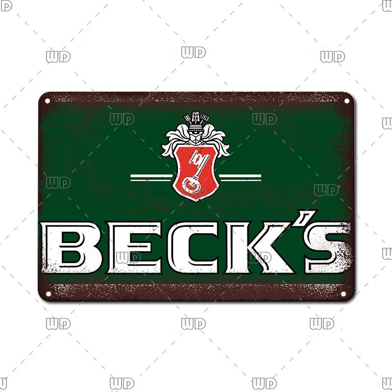 Vintage Wall Plaque Sign Decor Germany Paulaner Beer Tin Sign Decoration Plate Bar Cafe Man Cave Metal Poster Board Art Painting