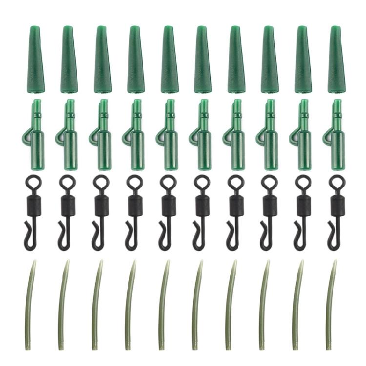 Fishing Gear Accessories Fast Change Swivels Tail Rubber Fishing Tackle Leads Clip Anti Entanglement Sleeve for Rigs