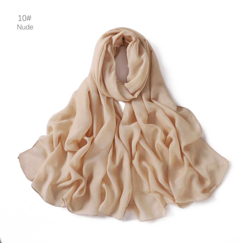Rayon Viscose Hijab Women Muslim Scarf Shawls Abaya Women Veil Headscarf Wraps Plain Islamic Turban Headbands Foulard