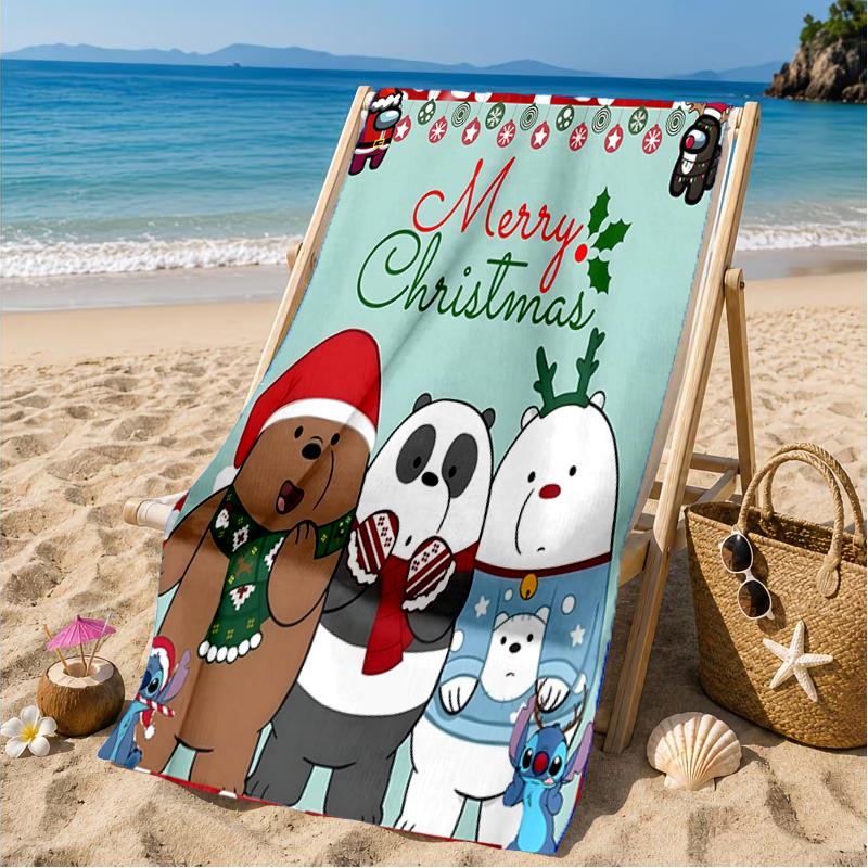 Nightly Friends Bears Adventure Beach Towel, Microfiber Beach Towel, Perfect For Pool, Beach, Travel, Home Decor Beach Party Fan Gifts