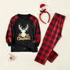 Plaid Little Deer Parent-Child Christmas Pajama Set