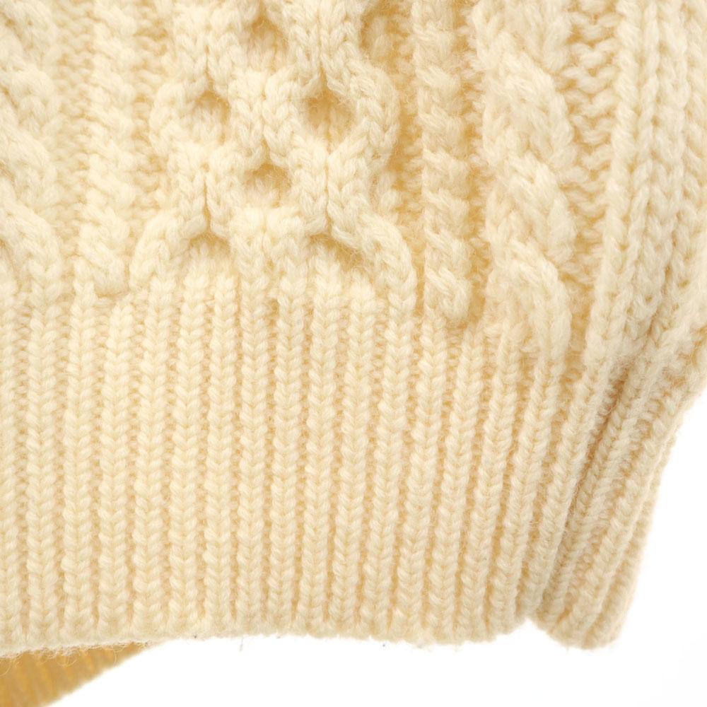 ALLEN JOLLY 80s 90s Wool Old Long Sleeve Sweater XL White Knit Men's Used