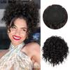 Extensões de rabo de cavalo sintéticas curtas e cacheadas com cordão, apliques de cabelo, peruca para uso diário com aparência natural