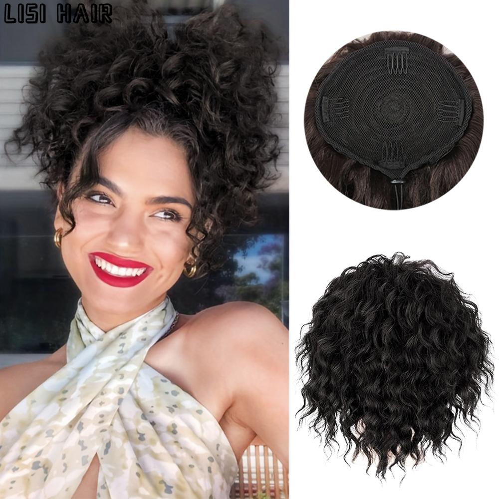 MISSQUEEN Extensiones de Cola de Caballo Sintética Corta Rizada con Cordón Ajustable Clip en Extensiones de Cabello Peluca para Uso Diario de Aspecto Natural