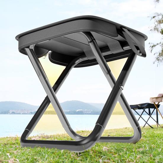 Opvouwbare Kruk met Draagtas Draagbaar Lichtgewicht Robuust Waterdicht Buiten Kamperen Backpacken Strand Picknick Vissen Opvouwbare Stoel Zitting