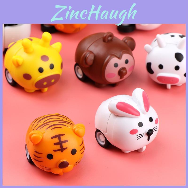 Childrens Plastic Animal Model Car With Rebound Function For Early Learning And Play