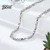 Stylish No Pendant Necklace Men's Chain with Mobius Ring Thin