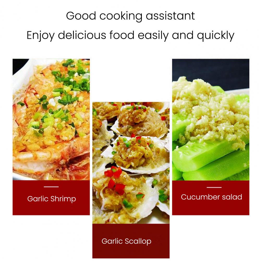 Garlic Press Stainless Steel Quick Garlic Cutter Ergonomic Alloy Garlic Press for Kitchen Restaurant Mincer Manual Press