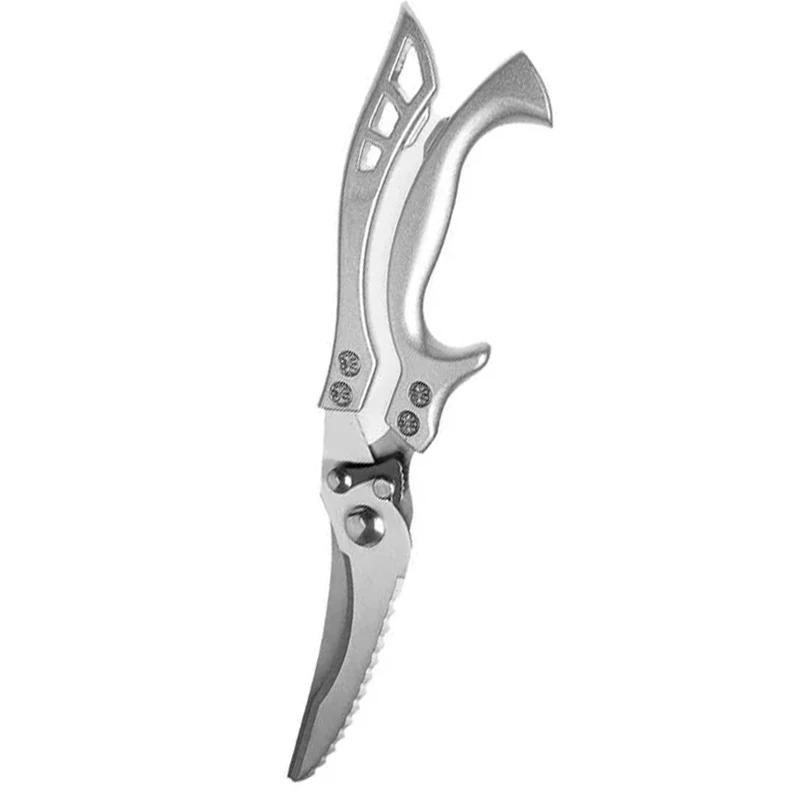 

Stainless Steel Kitchen Scissors Chicken Bone Barbecue Scissors Ultra Sharp Utility Scissors for Meat Fish Vegetables Cutter