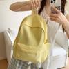 Solid Color Simple Backpack Girls' Junior High School College Student Schoolbag Large Capacity Niche Versatile Design Large Capacity Backpack