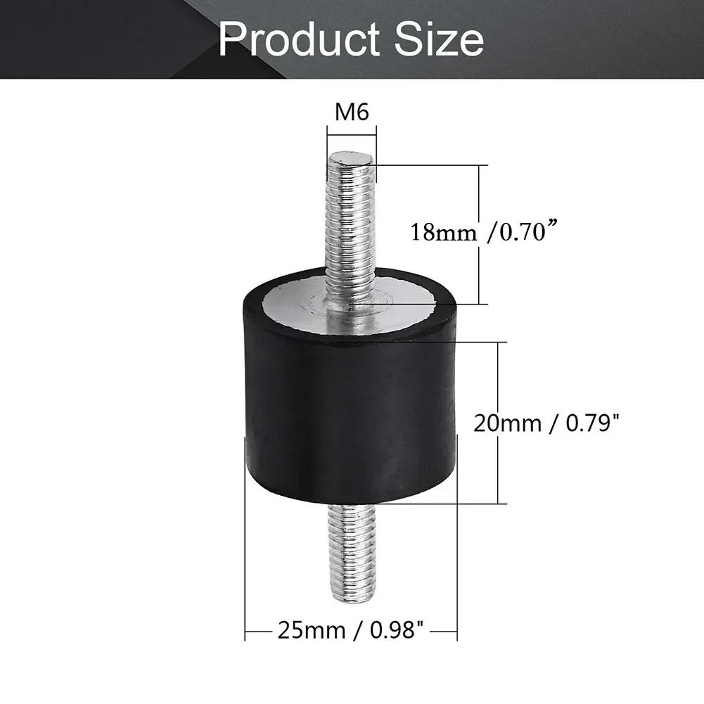 1Pcs M5 M6 Rubber Vibration Isolato Thread  Rubber Shock Crash Pad Damper Bobbin Mount  Anti Vibration Bobbin Isolator