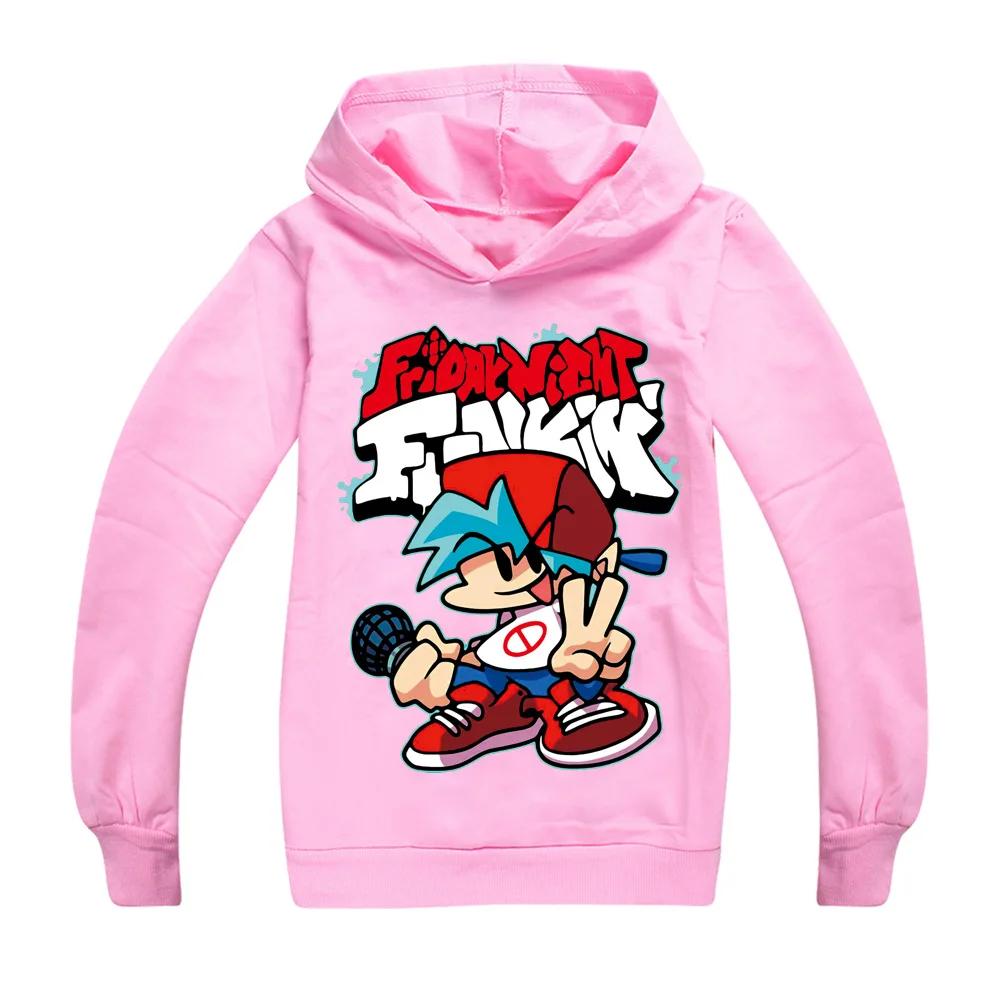 Friday Night Funkin Kinder Frühling Herbst Hoodie Shirt Kinder Jungen Cartoon Print Hoody Tops Sweatshirt Mädchen Casual Wear Kleidung