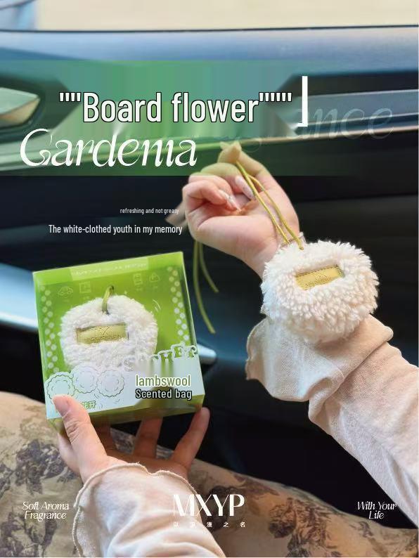Lambswool Series Car Freshener Sachet with Plant Extract Fragrance – Long-Lasting Scent Beads for Car or Wardrobe.