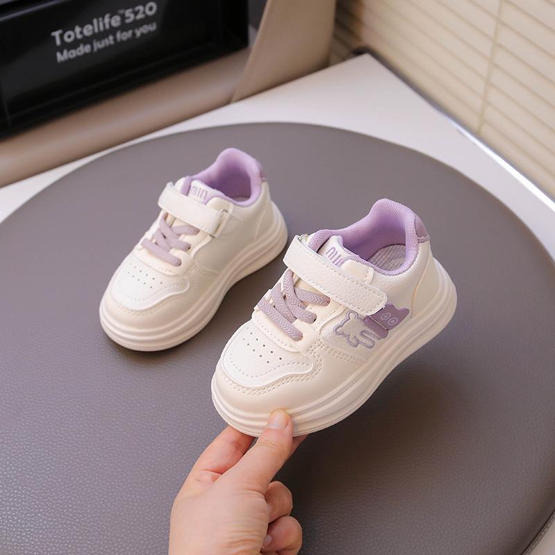 Girls Board Shoes 2025 Spring and Autumn New Baby School Little White Shoes Boys Sports and Leisure Shoes Non-slip Baby Shoes