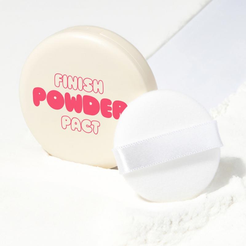 Daiso Me Factory Oil Soak Finish Powder Pact  White  5 G