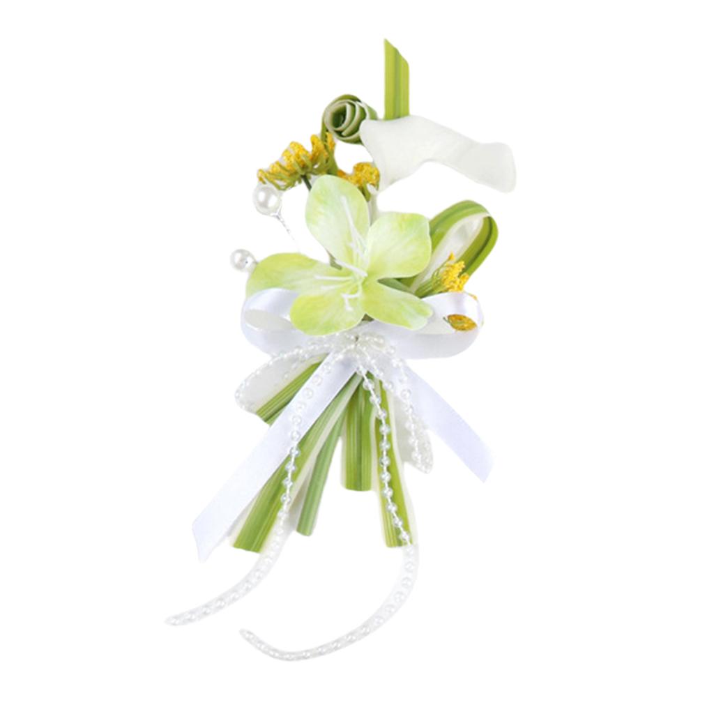 Realistische Seiden-Calla-Boutonniere Brustblume für Männer Frauen Realistische Blumige Brosche Mehrzweck Hochzeitszubehör