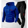 Tuta con felpa con cappuccio da uomo Set Tuta Misto cotone Abbigliamento da casa Giovani Adulti