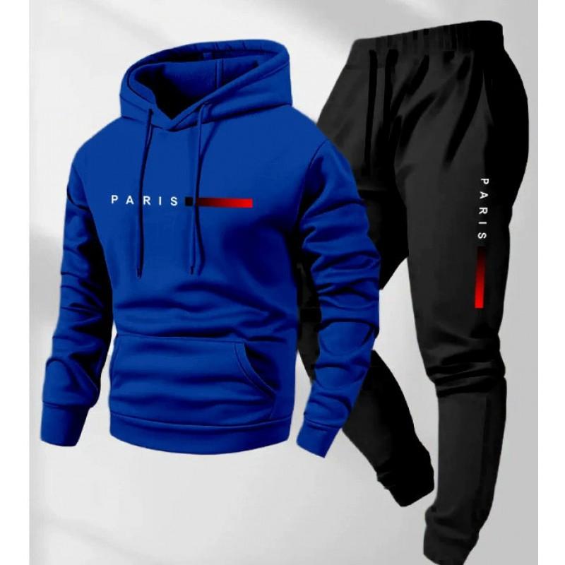 Tuta con felpa con cappuccio da uomo Set Tuta Misto cotone Abbigliamento da casa Giovani Adulti
