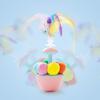 Wobble Cats Plaything with Colorful Feathered Ball Teaser Toy Nontoxic Indoor Exercise Fun For Kitten Owner Friend Gift