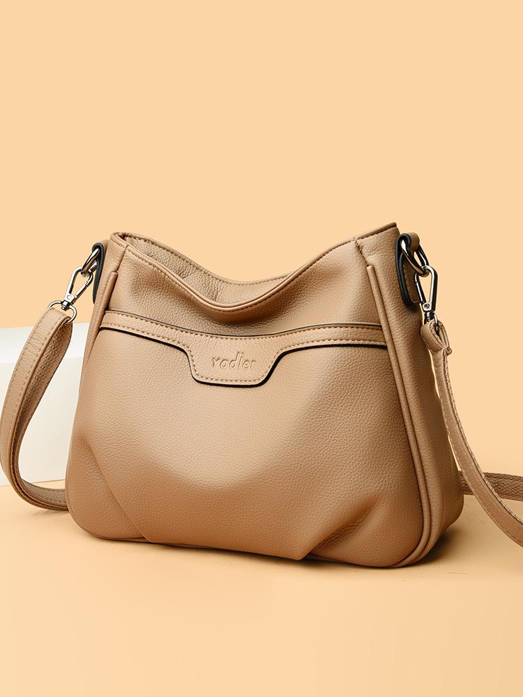 Dámská taška Tote s koženou texturou Dámská taška Podpažní taška Niche designová taška Kontrastní barva Lem