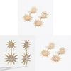 Star Shape Alloy Earrings With Rhinestones For Women Fashion Jewelry Gift