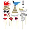 Creative Love Birds Wedding Photo Booth Signs - Gold & Silver Props for Parties