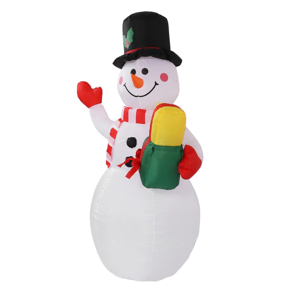 1.5m Inflatable Christmas Snowman Colorful Light Windproof Rope Automatic Blow Up Snowman for