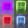 1pc Color Changing LED Alarm Clock & Night Light Digital Display Touch Activated Date & Time Without Battery