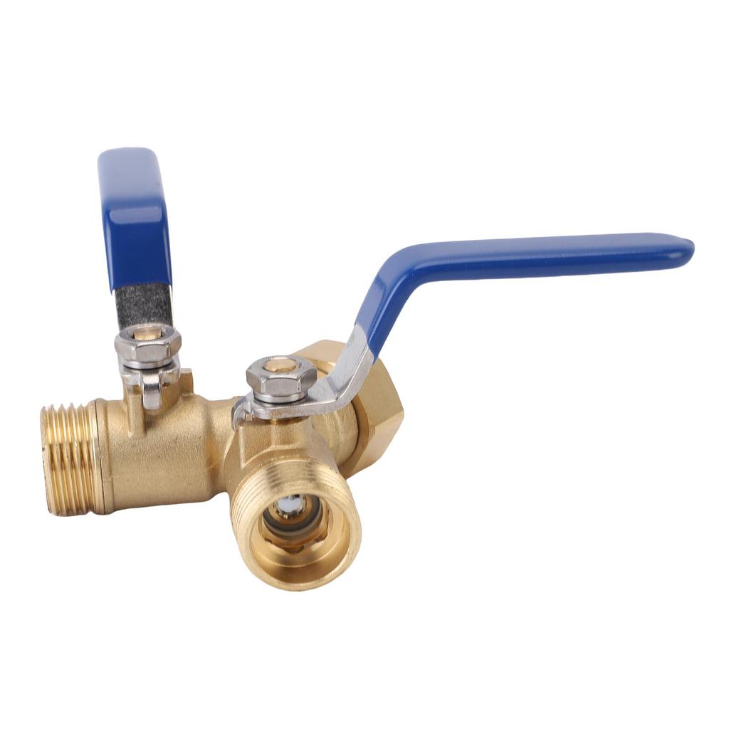 Brass Garden Hose Diverter Long Handle 3 4in Heavy Duty Y Valve Hose Splitter for Household Backyard