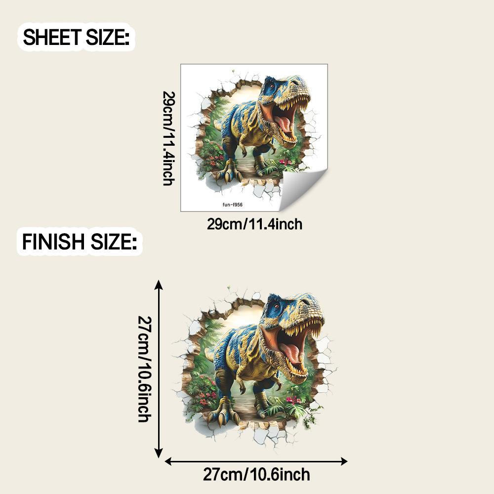 

Мультяшные пробивные свирепые динозавры, мужская спальня, игровая комната, декоративные наклейки на стену