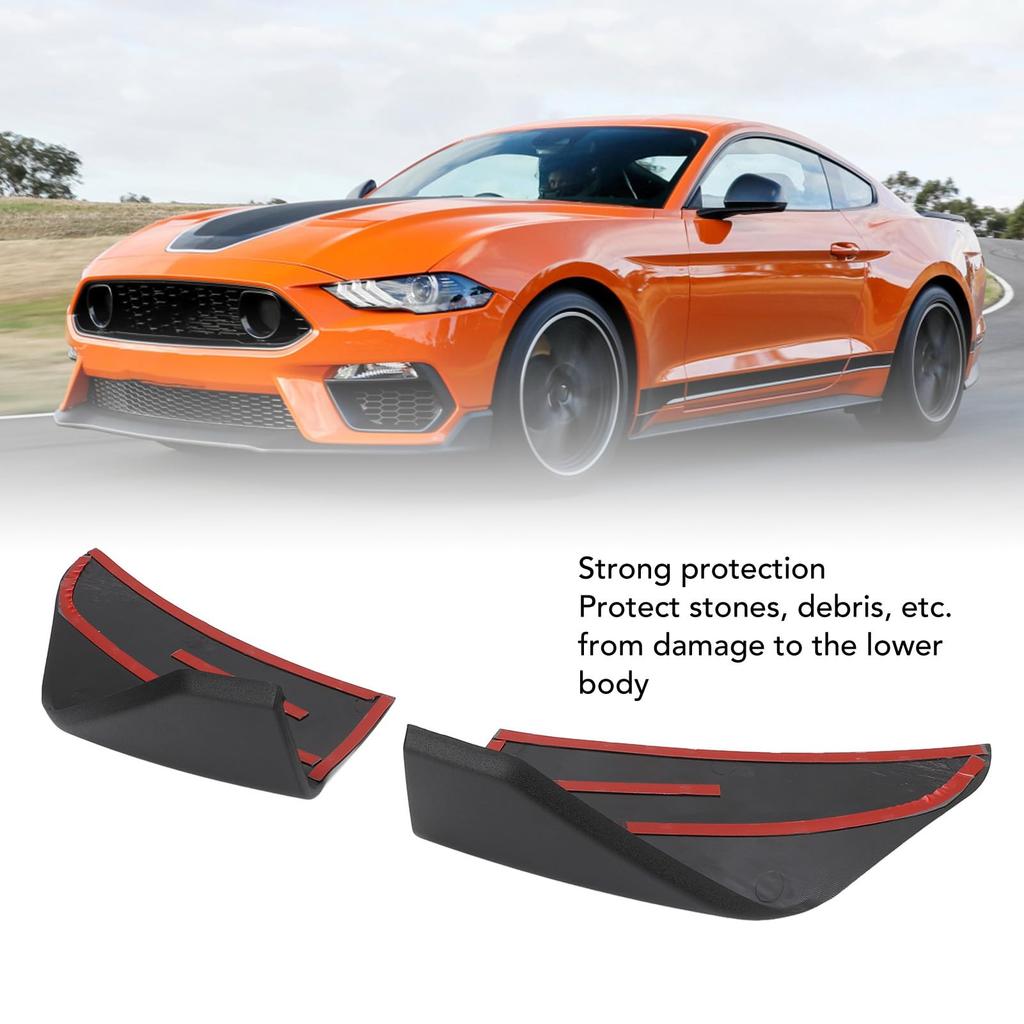 Front Bumper Lip Corner Splitter, Pair of Side Winglets, Aerodynamic ABS Material for Car Front Bumpers