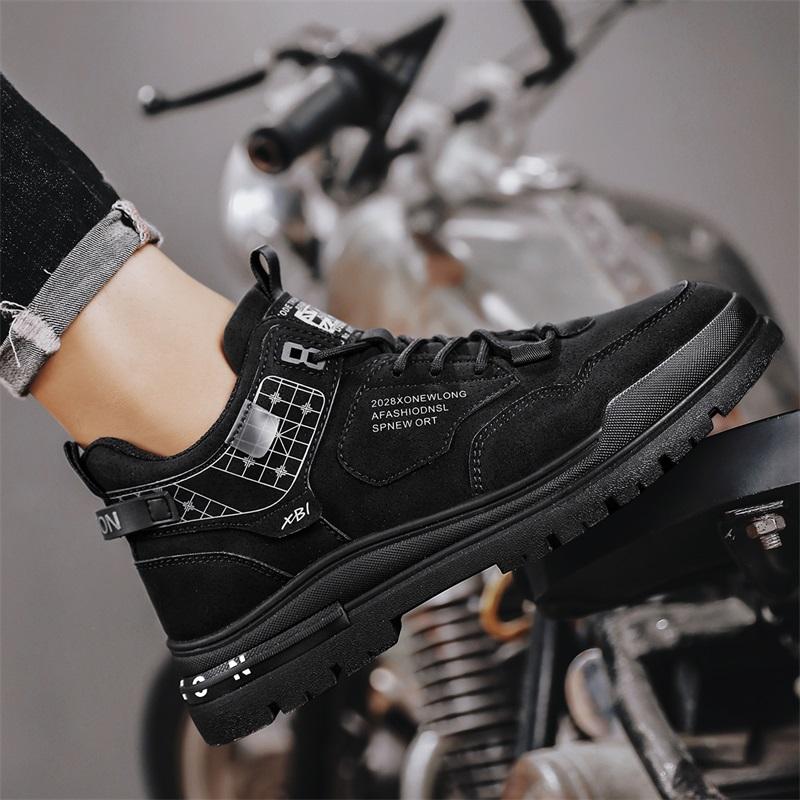 

Go to work spring сварщик доска обувь трудовая страховка износостойкая рабочая мужская обувь нескользящая строительная площадка Martin работа спорт досуг 44 чёрный