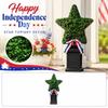 4th of Artificial Plant Pot with Star and - Patriotic Independence Day Centerpiece Decoration