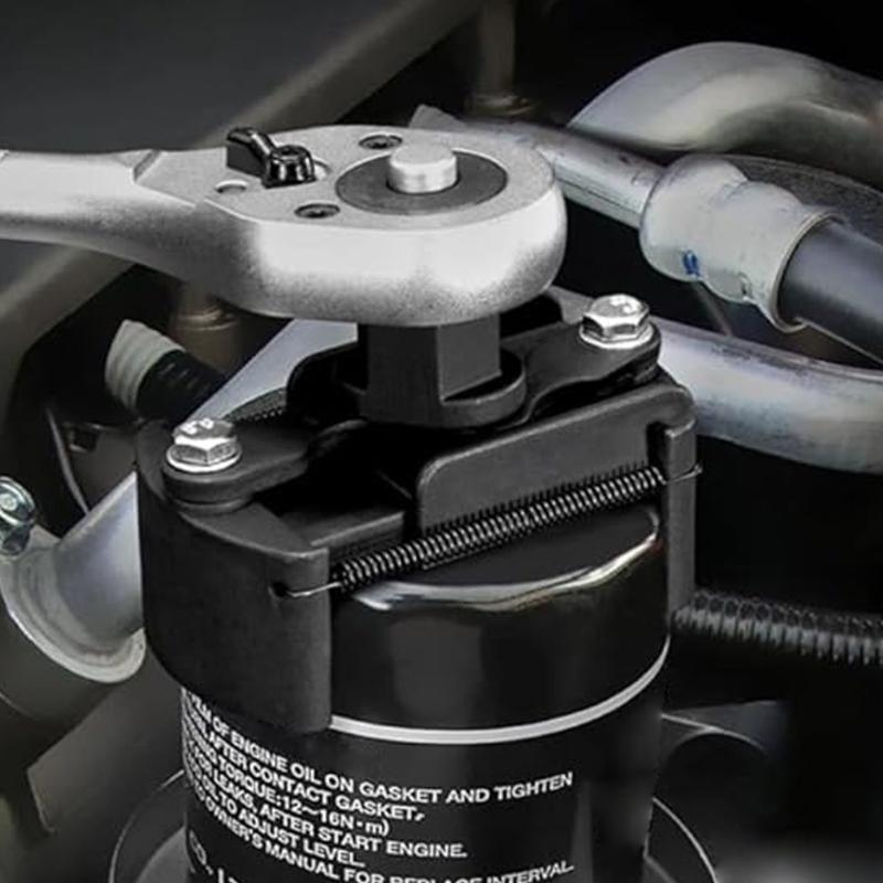 Heavy Duty 2 Jaw Oil Filter Wrench With Auto Locking Grip And Spring Load Mechanism For Car Motorcycle Maintenance