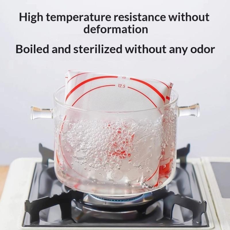 Tappetino da Forno in Silicone, Tappetino per Impastare, Stendere Pasta, Cucina, Crêpes, Impasto Pizza, Padella Antiaderente, Tappetino per Pasticceria