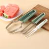 3-in-1 Stainless Steel Watermelon Fork Slicer Cutter for Camping Kitchen Gadgets