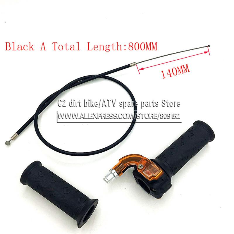 WeiYu Pocket bike throttle settle Handle Grips with Cable fit for Mini Dirt bike Racing Bike 2 stroke Mini ATV Quad 47cc 49cc