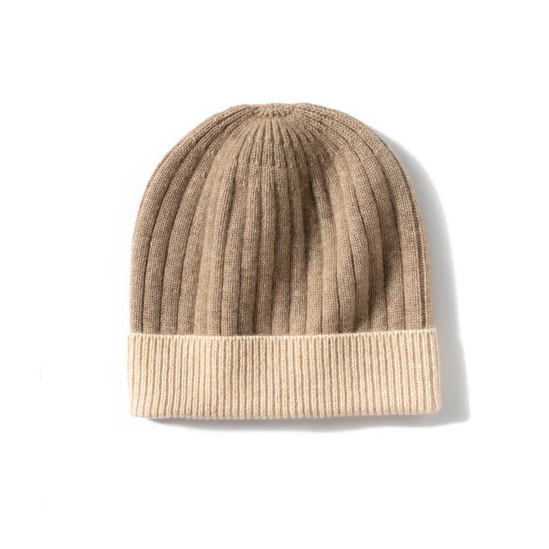 

Cashmere Autumn and Winter New Style Women s High End Knitted Warm Color Matching Pit Strip Ear Protection Knitted Casual Toe Cap One Size