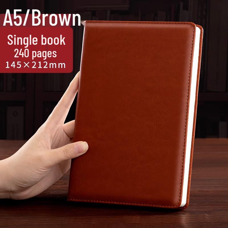 "Superdickes Business-Notizbuch": Lederhülle für Meetings und Büro mit anpassbarem Logo"